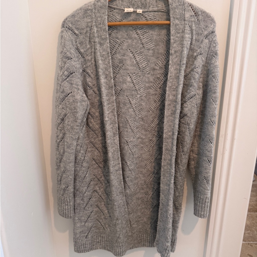 GAP Gray Cardigan Sweater with Shawl Collar